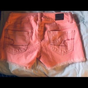 American Eagle fringed jean shorts. Size 0 stretch
